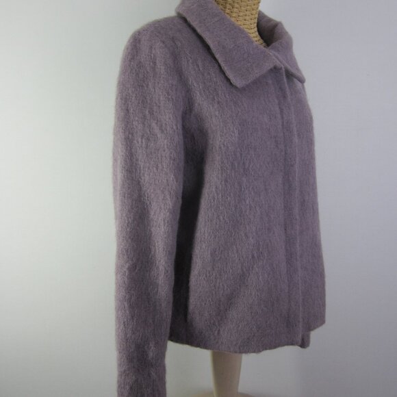 Talbots Women 8  Lavender Purple Alpaca Mohair Wool Two Piece Skirt Blazer Suit - Picture 10 of 14